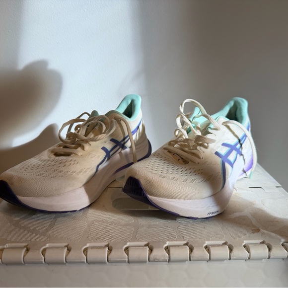 ASICS Women's Athletic Shoes - Cream and Purple - Picture 2 of 7